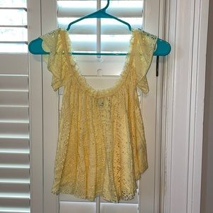 Free People Yellow Top